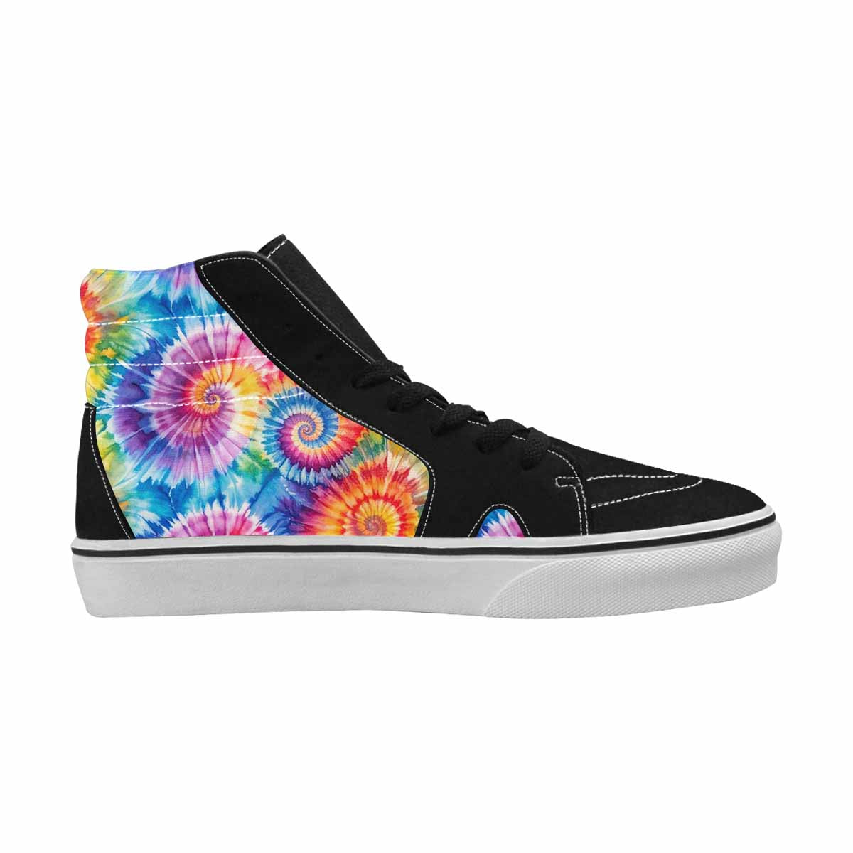 WOMEN'S Tie Dye Swirl High Top Canvas Grunge Custom Sneakers