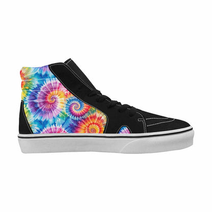 WOMEN'S Tie Dye Swirl High Top Canvas Grunge Custom Sneakers