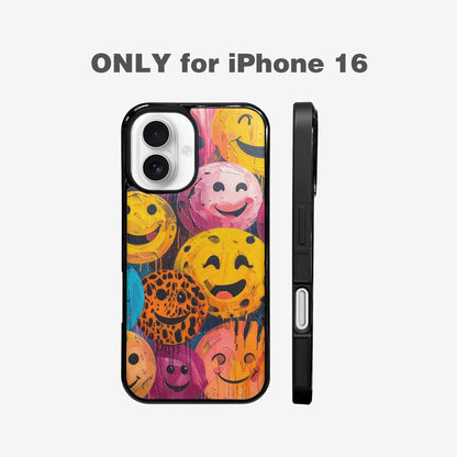 iPhone 16 Case — Smiley Faces Animal Printsmile, Unique Phone Case Design