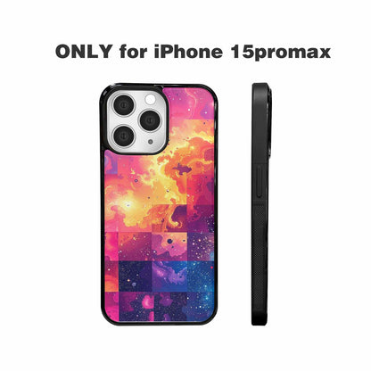 iPhone 15 Pro Max Case — Cosmic Creature And Object Mashup Pattern, Customized Protective Case