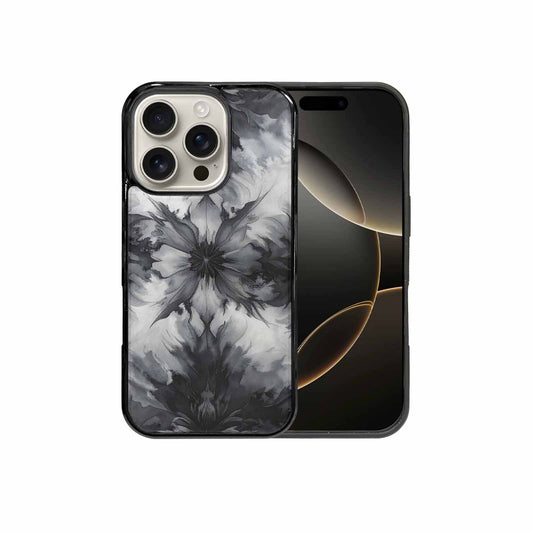 iPhone 16 Pro Case — Tie Dye Black And Gray Blended, Custom Printed Phone Case