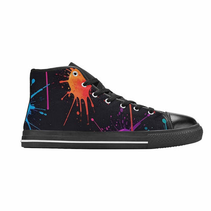 MEN'S Paint Splatter High Top Canvas Dreamcore Custom Sneakers