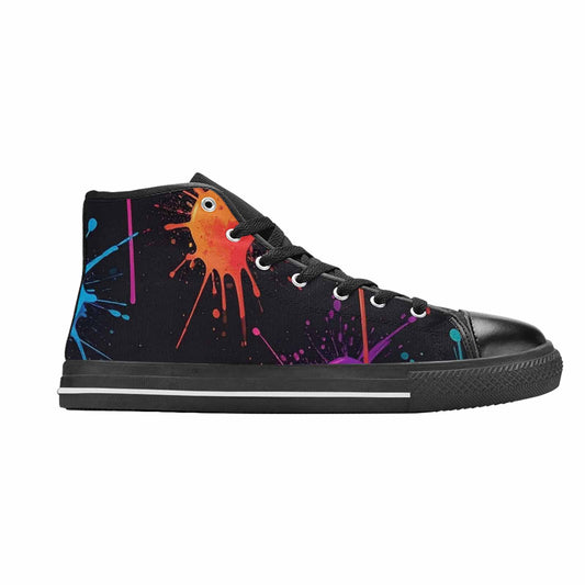 MEN'S Paint Splatter High Top Canvas Dreamcore Custom Sneakers