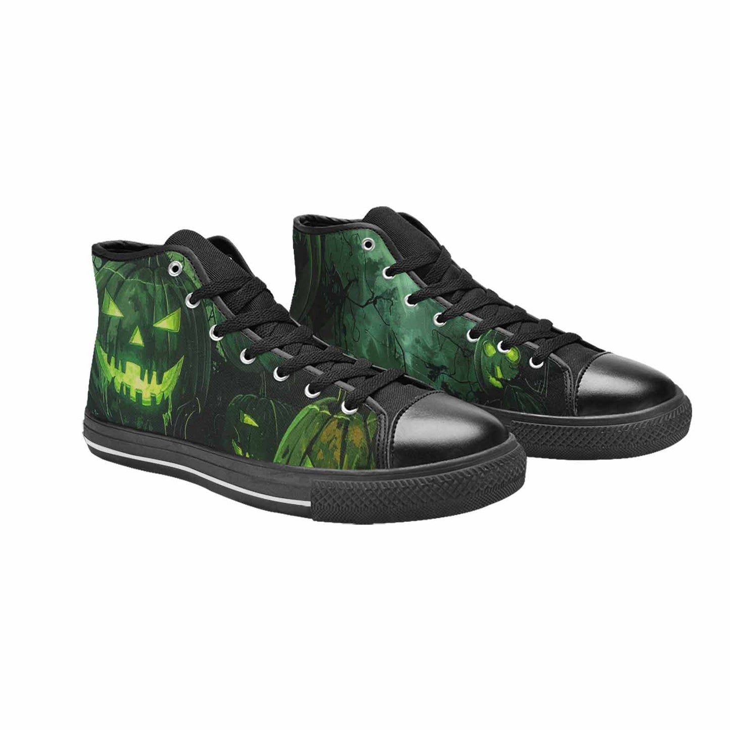 MEN'S Halloween Glowing Jackolantern High Top Canvas Dreamcore Sneakers