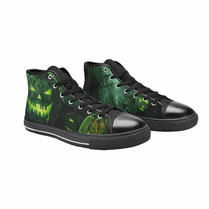 MEN'S Halloween Glowing Jackolantern High Top Canvas Dreamcore Sneakers