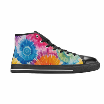 MEN'S Tie Dye Swirl High Top Canvas Y2K Shoes