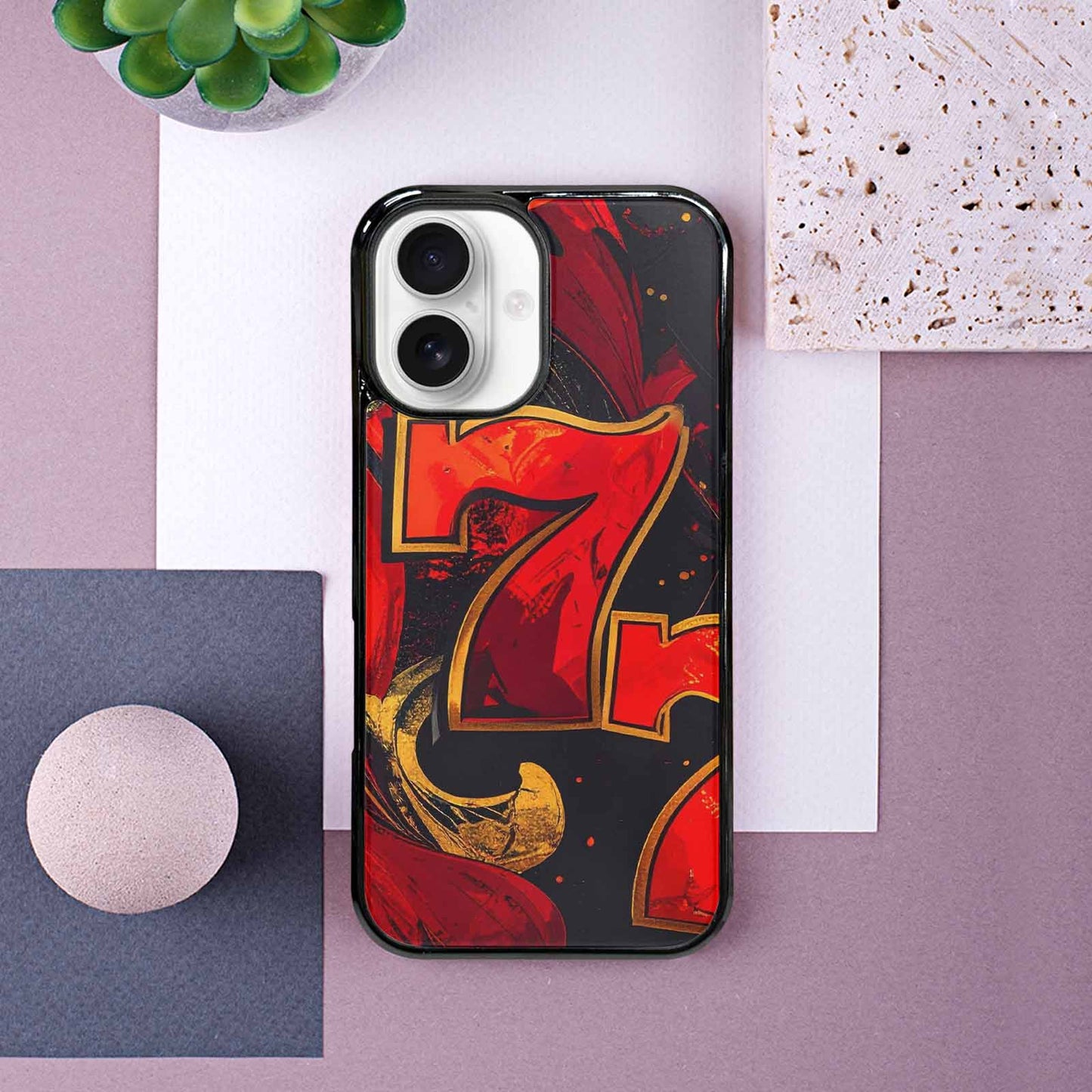 iPhone 16 Case — Dice And Casino Pattern Seamless Repeat, Custom Phone Case
