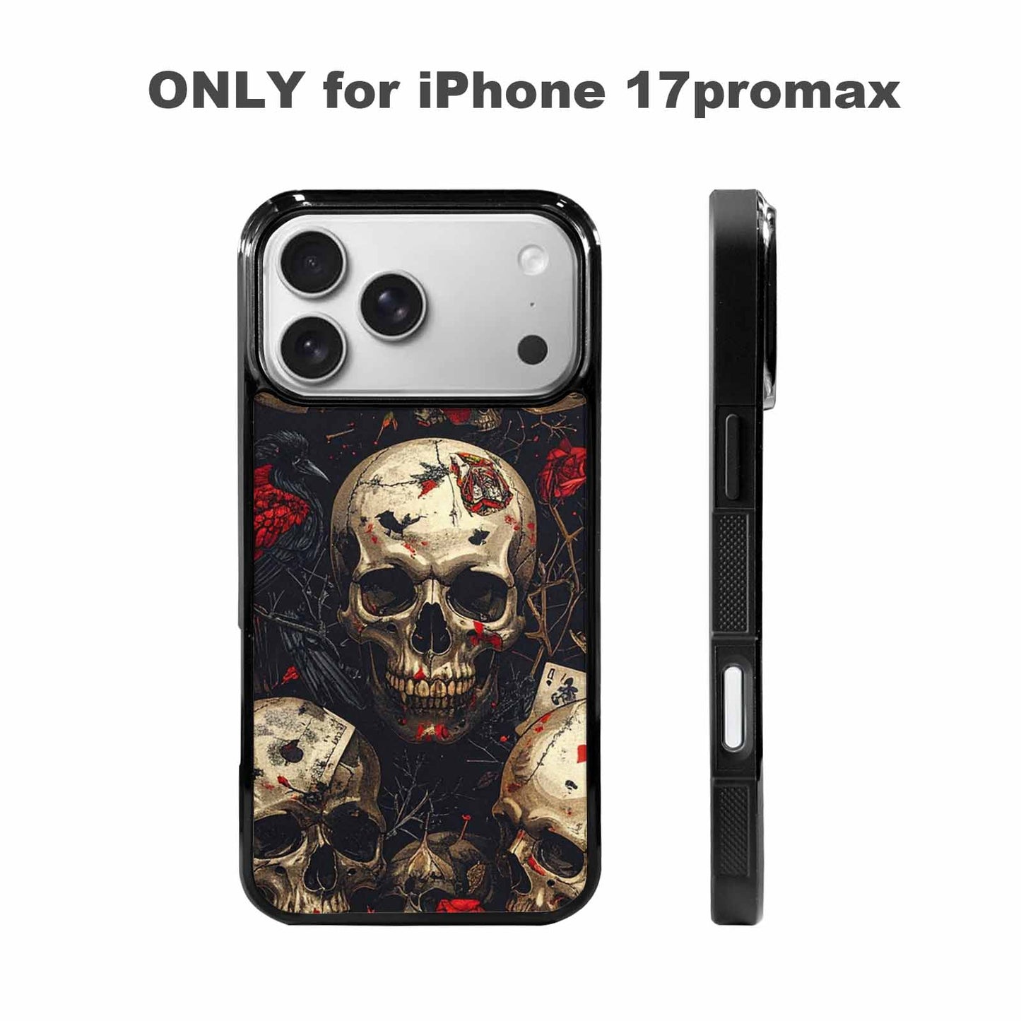 iPhone 17 Pro Max Case — Skull Dark Art Gothic Print Gothic, Custom Print Case Cover