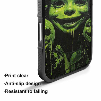 iPhone 17 Case — Black &amp; Green Ink Original Art, Custom Printed Phone Case