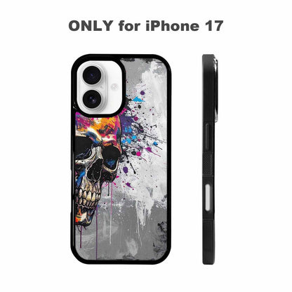 iPhone 17 Case — Skull Dark Art Gothic Print Gothic, Custom Printed Phone Case