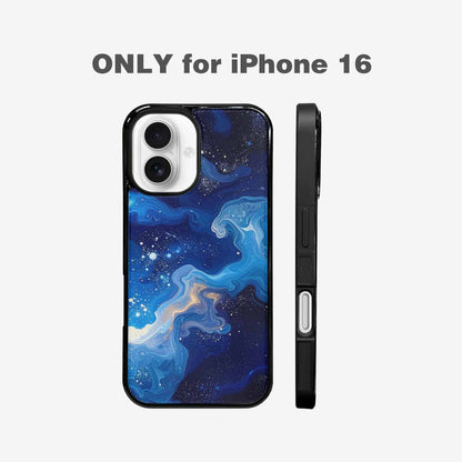 iPhone 16 Case — Galaxy Art Blue Starfield Small Galaxy, Personalized Phone Case