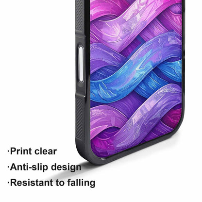 iPhone 17 Pro Max Case — Bisexual Flag Color Theme Original Art, Custom Print Case Cover