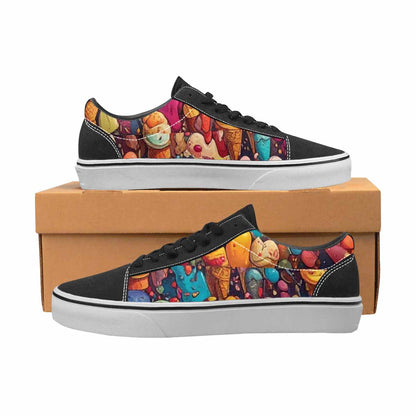 WOMEN'S Ice Cream Motif Ice Lace-Up Canvas Aesthetic Custom Shoes