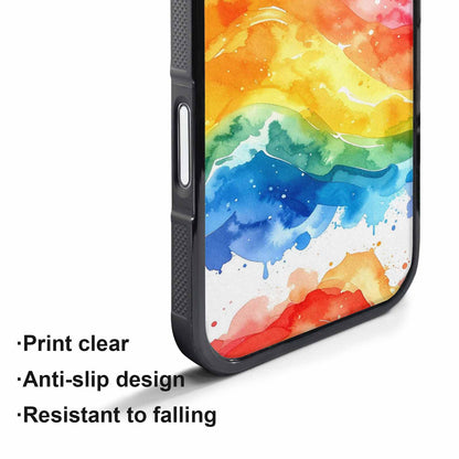 iPhone 17 Pro Max Case — Watercolor Splash Abstract Pattern, Watercolor Abstract, Customized Protective Case