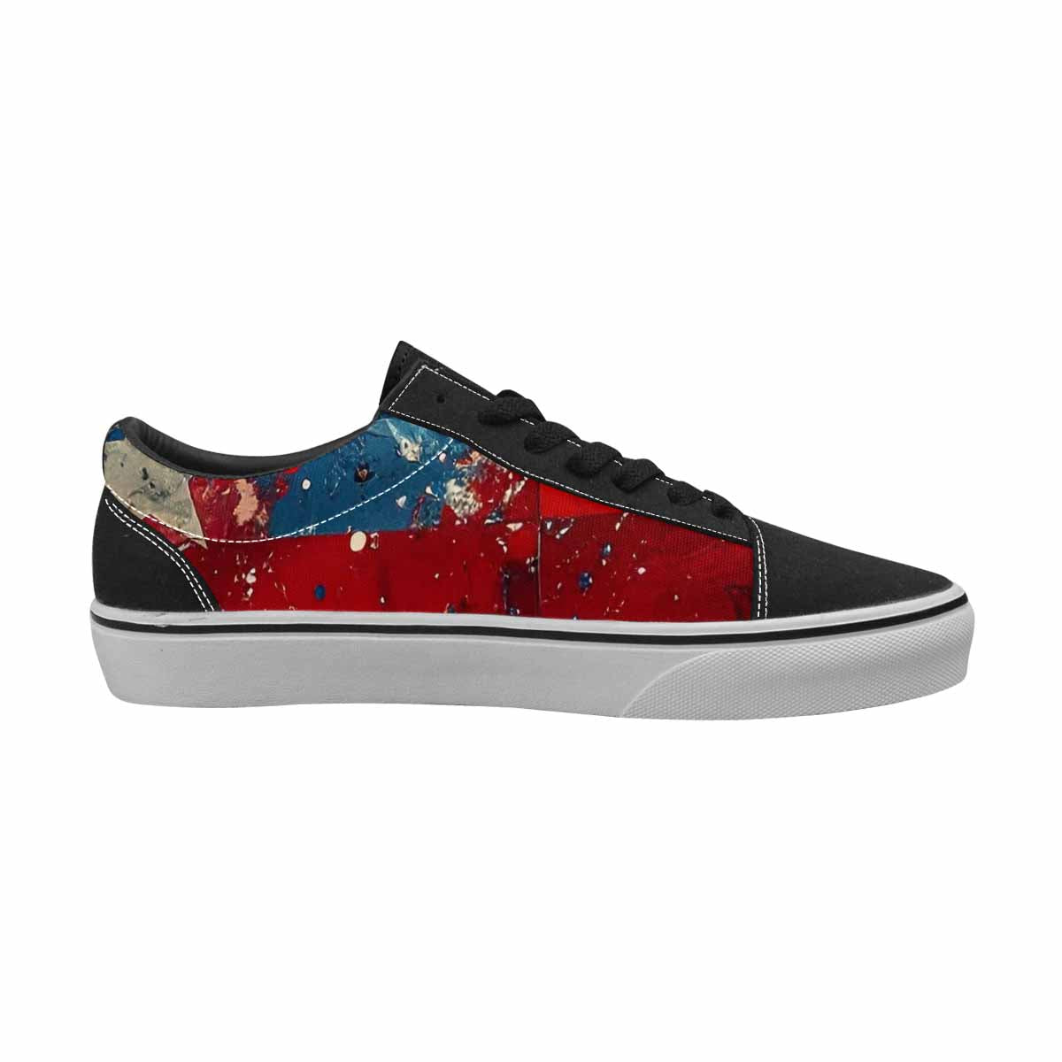 WOMEN'S Patriotic Stars Stripes Lace-Up Canvas Vivid Sneakers