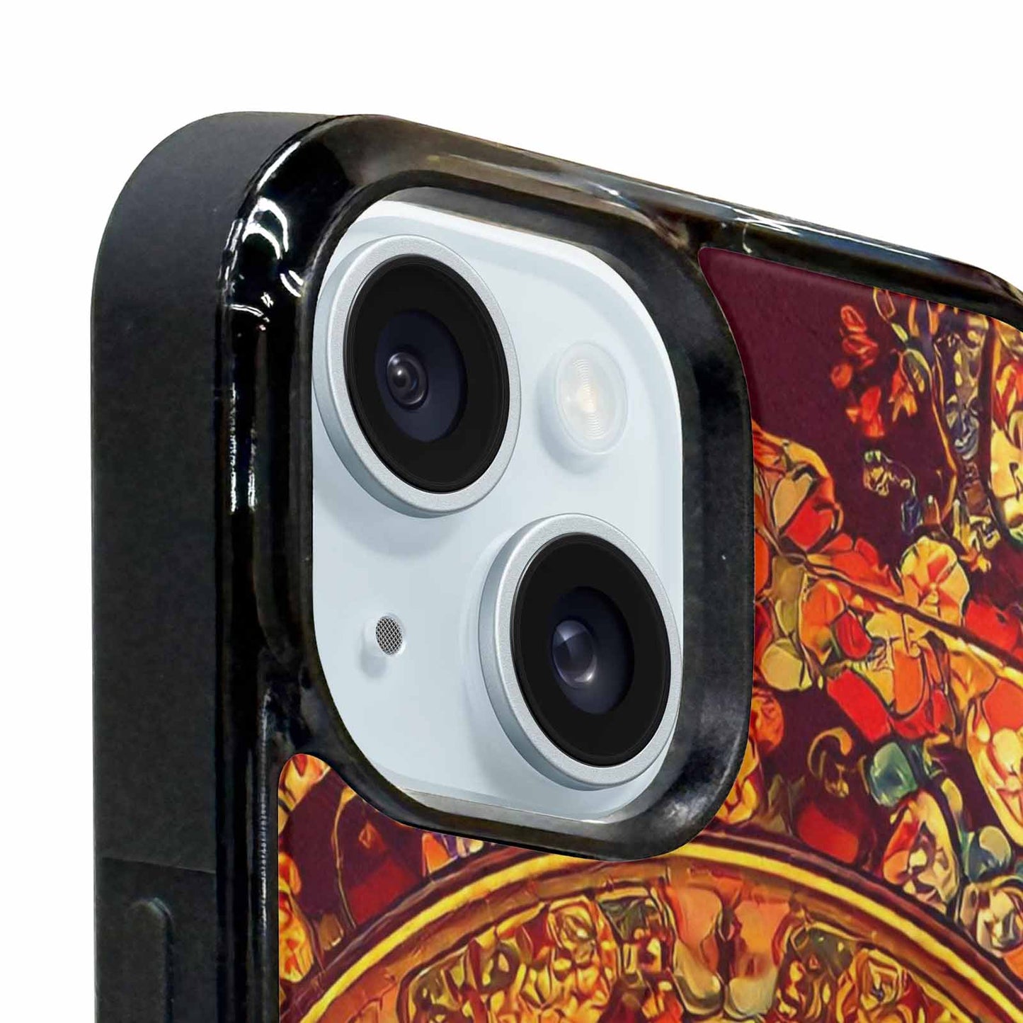 iPhone 15 Plus Case — Mandala Lions Art Seamless Pattern Vibrant, Custom Art Phone Cover