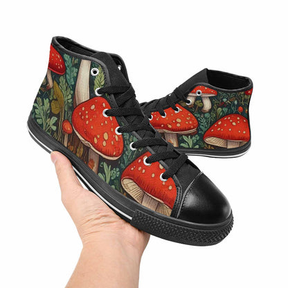 MEN'S Mushroom High Top Canvas Vivid Custom Sneakers
