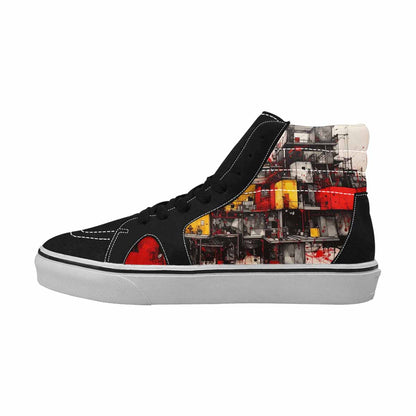 MEN'S Liminal Space Fragment High Top Canvas Kaleidoscope Custom Sneakers
