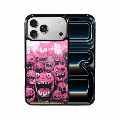 iPhone 17 Pro Max Case — Black &amp; Pink Ink Cartoon Cute, Custom Made Phone Cover
