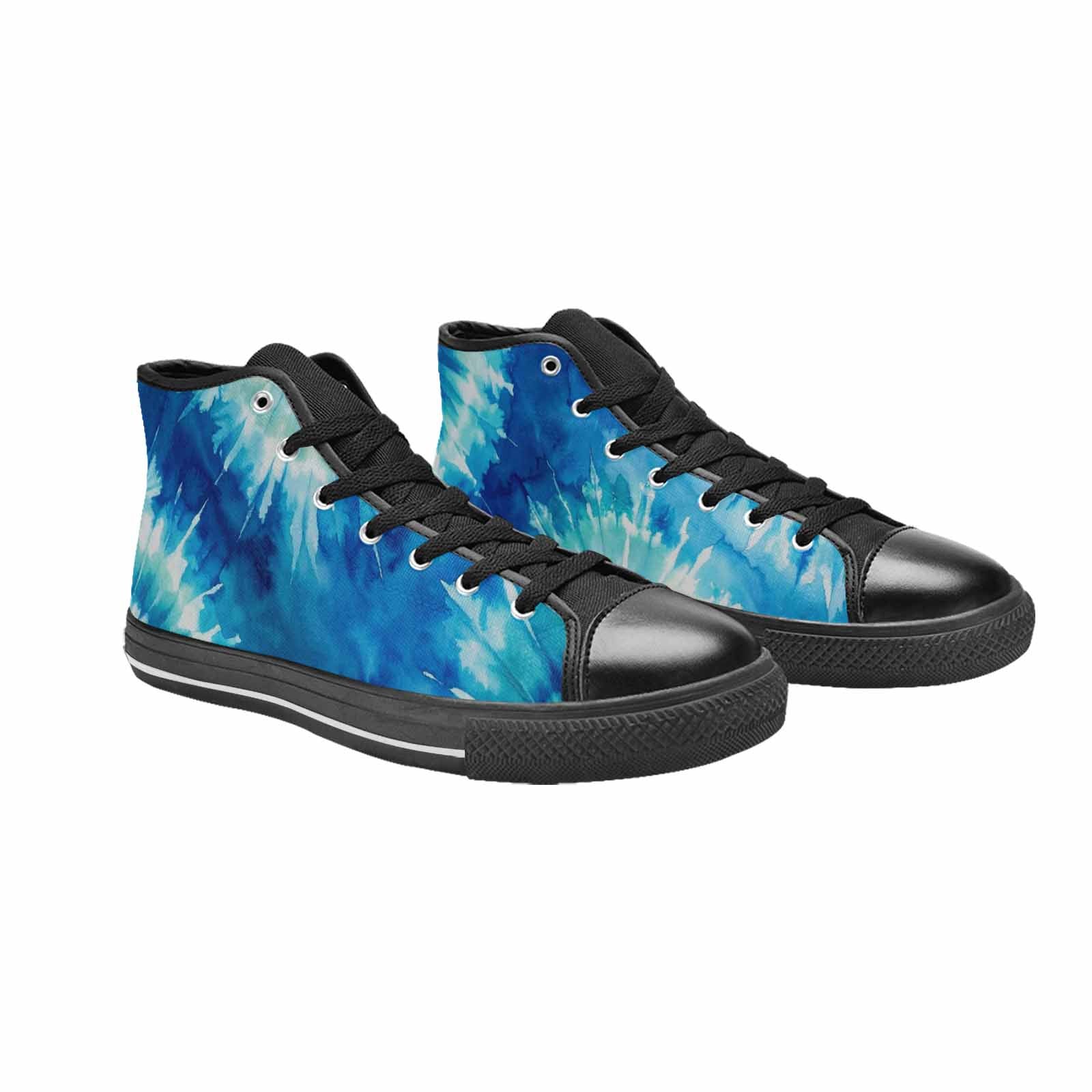 WOMEN'S Tie Dye - High Top Canvas Neon Fantasy Custom Shoes