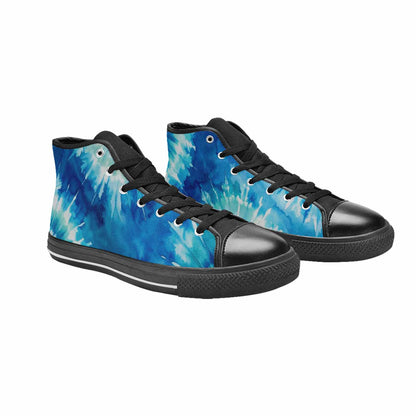 WOMEN'S Tie Dye - High Top Canvas Neon Fantasy Custom Shoes