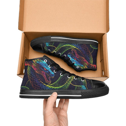WOMEN'S Electric Serpent Dream High Top Canvas Dreamcore Sneakers