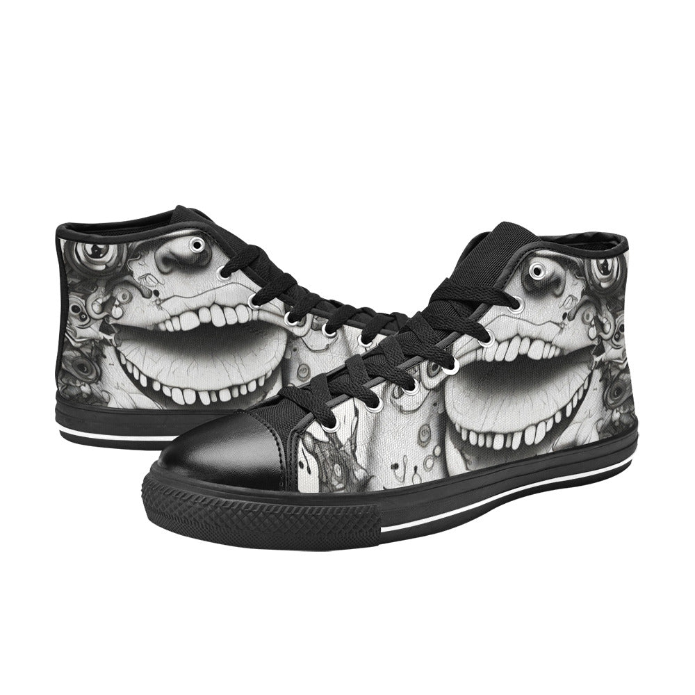 WOMEN'S Freestyle Horror High Top Canvas Vibrant Chaos Custom Shoes
