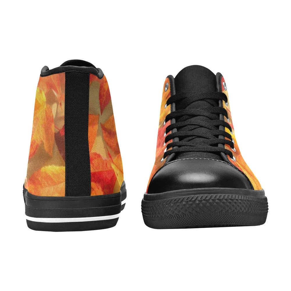 MEN'S Autumn Leaves 537832 Men’S High Top Canvas Surreal Sneakers