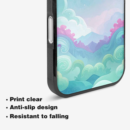 iPhone 16 Plus Case — Surrealist Dreamscape Illustration Pattern, Custom Print Case Cover
