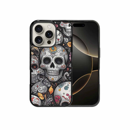 iPhone 16 Pro Case — Greyscale Black And White Dark Black, Custom Print Case Cover