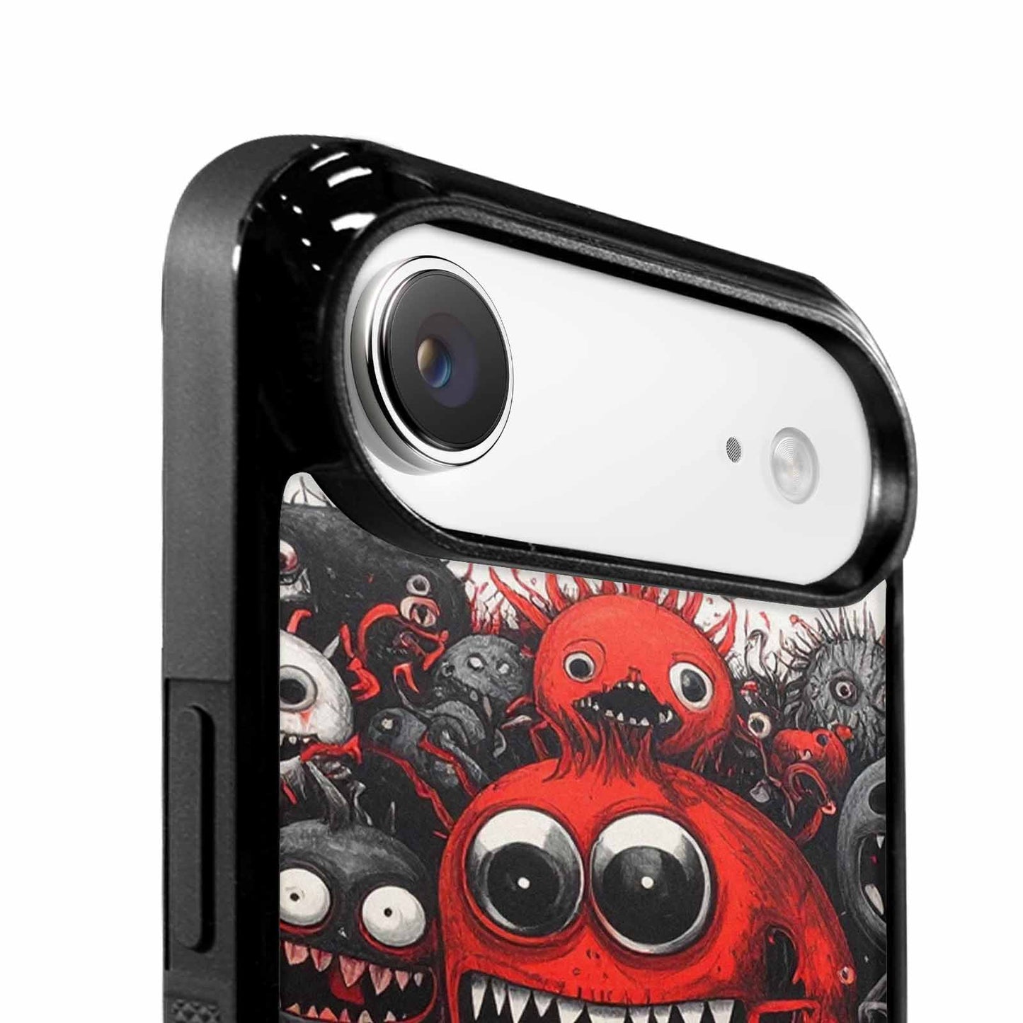 iPhone 17 Air Case — Black Red Ink Monsters General Cartoon, Customized Protective Case