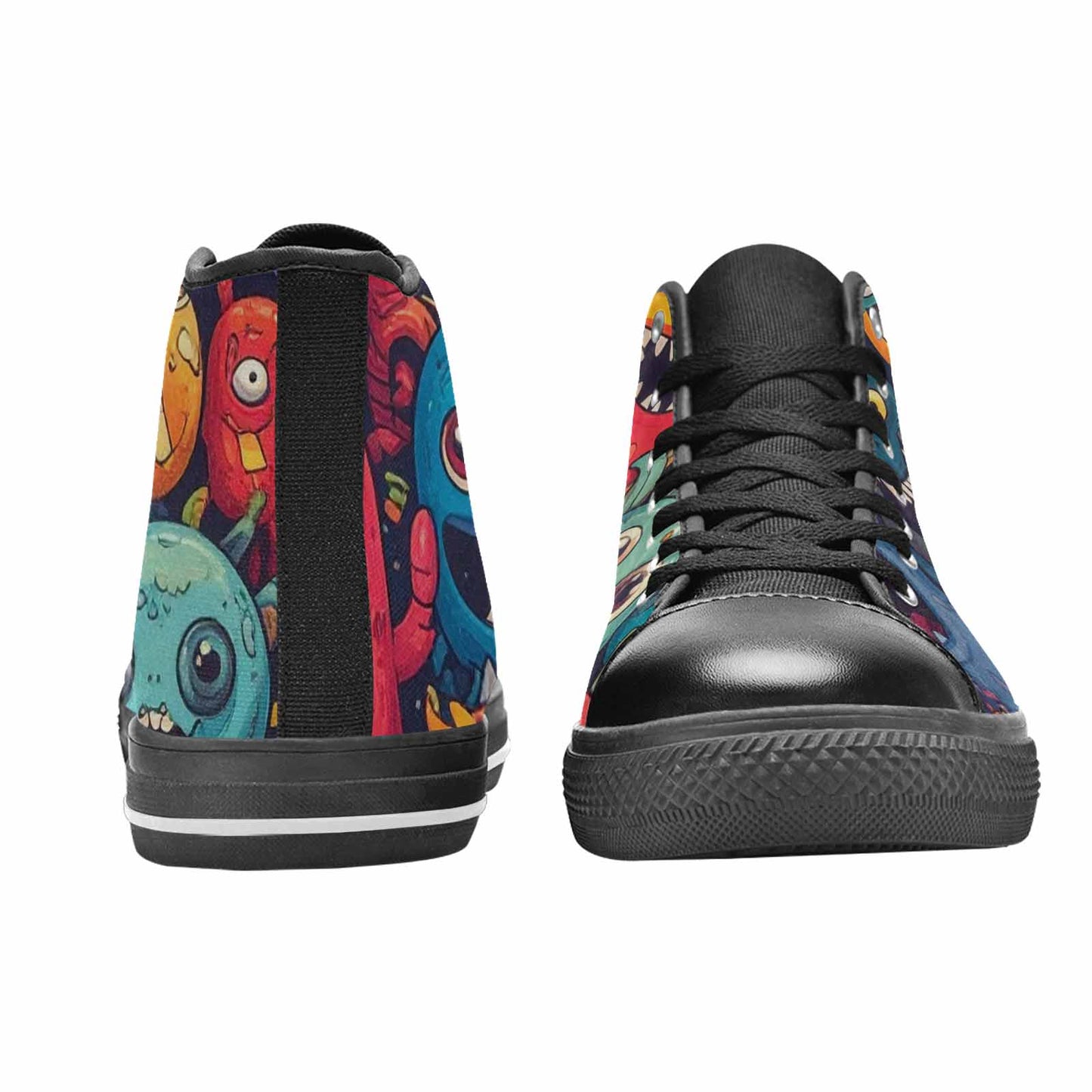 MEN'S Cartoon Monster Character High Top Canvas Grunge Custom Shoes