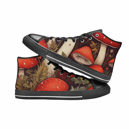 MEN'S Mushroom High Top Canvas Cottagecore Shoes