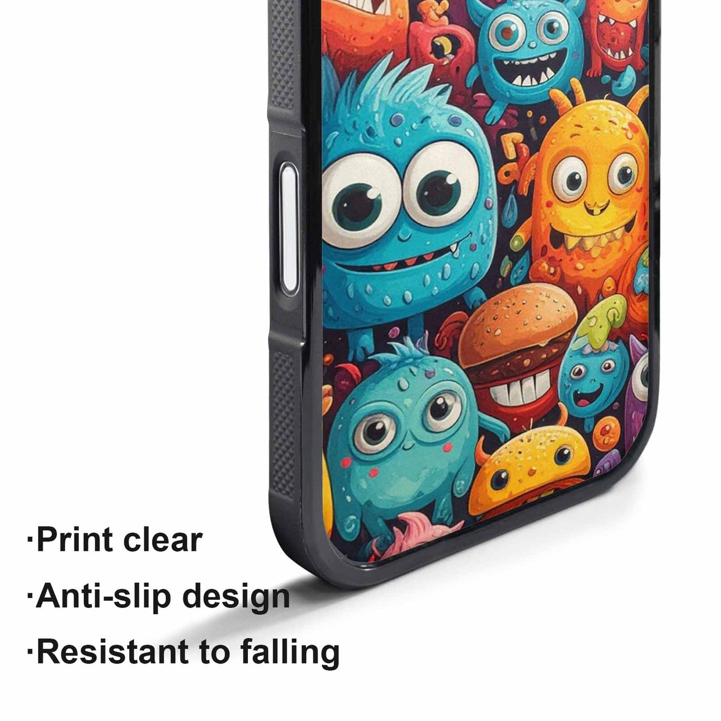 iPhone 17 Pro Case — Small Cartoon Monster Character Pattern Cartoon, Unique Phone Case Design