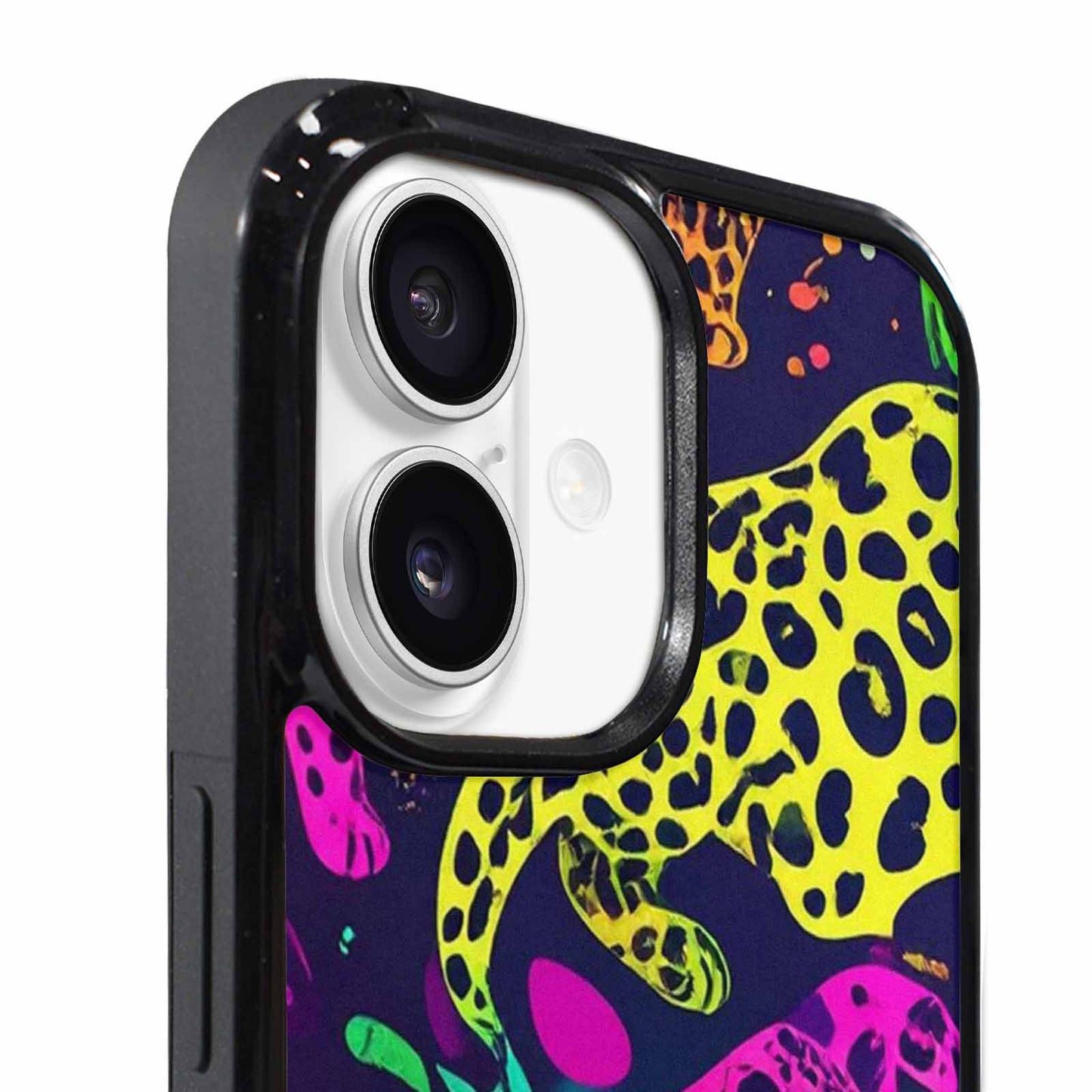 iPhone 17 Case — Leopard Print Neon Seamless Animal Print, Custom Made Phone Cover