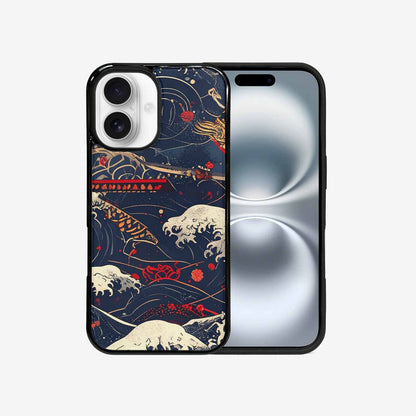 iPhone 16 Case — Samurai Art Repeat Pattern, Custom Designed Case Cover