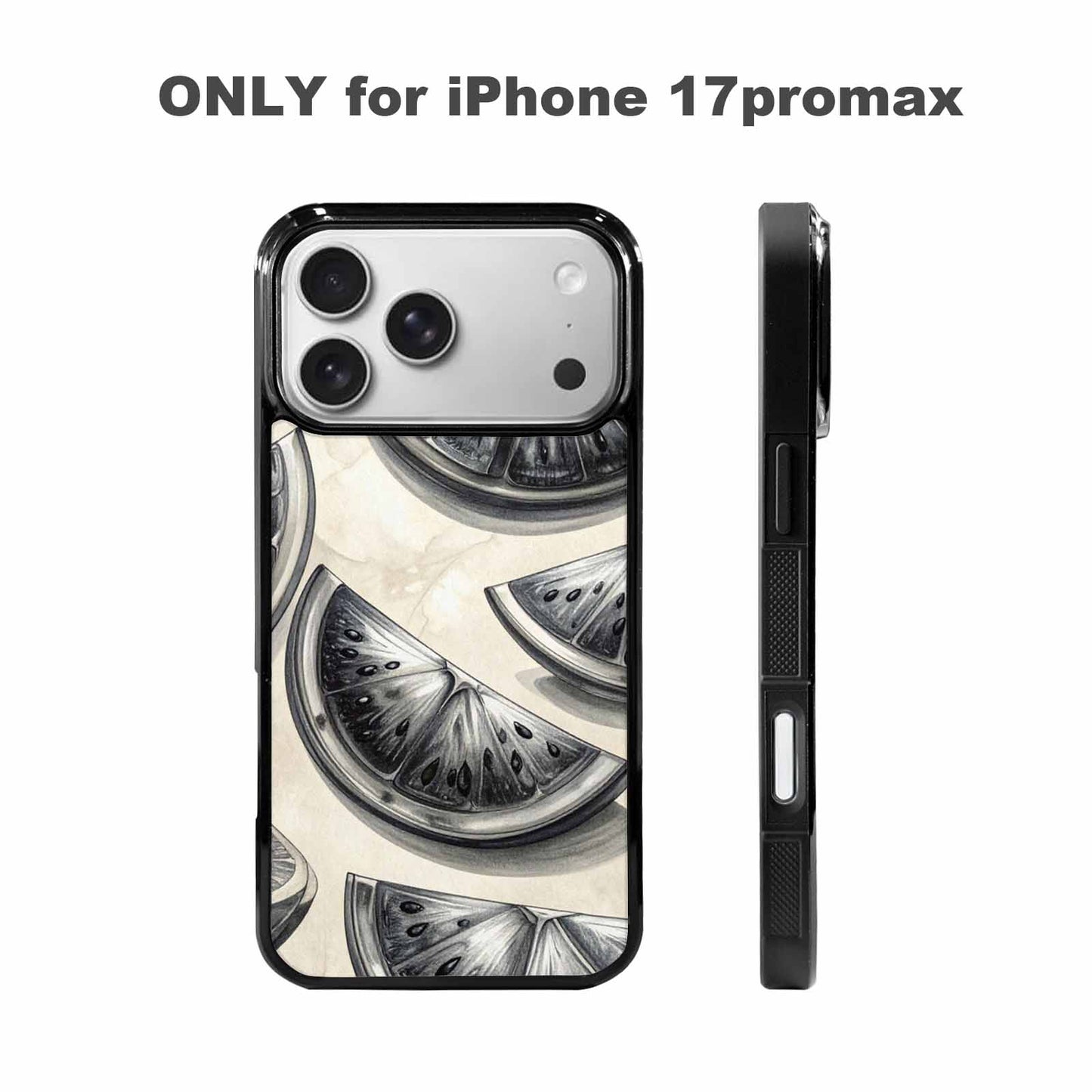 iPhone 17 Pro Max Case — Chrome Gothic Watermelon Gothic Skulls, Custom Phone Case