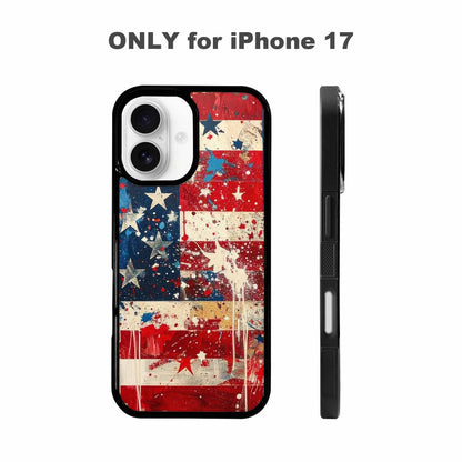 iPhone 17 Case — Patriotic Stars And Stripes Galaxy Space, Original Design Phone Case