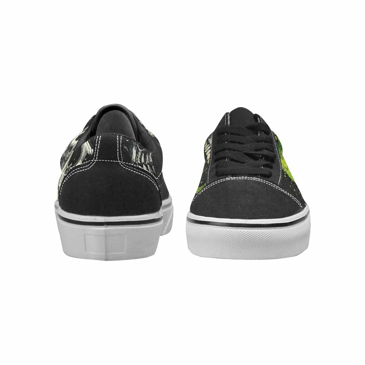 WOMEN'S Rainbow From Skull S Lace-Up Canvas Vibrant Chaos Custom Sneakers