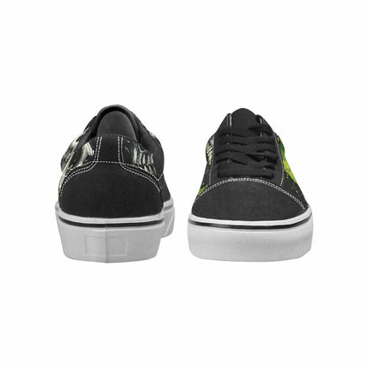 WOMEN'S Rainbow From Skull S Lace-Up Canvas Vibrant Chaos Custom Sneakers
