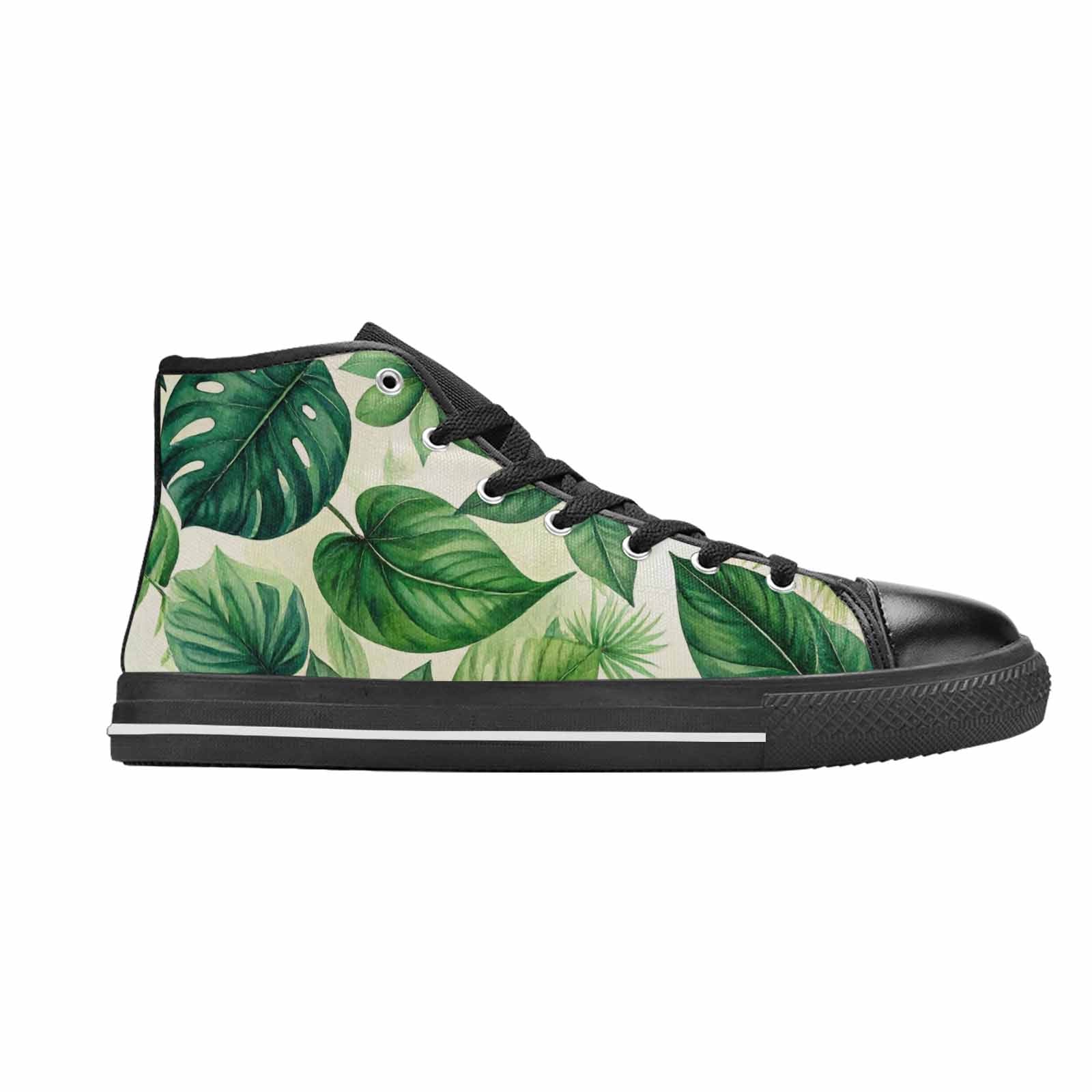 MEN'S Seven-Point Palmate Leaf High Top Canvas Dark Academia Sneakers