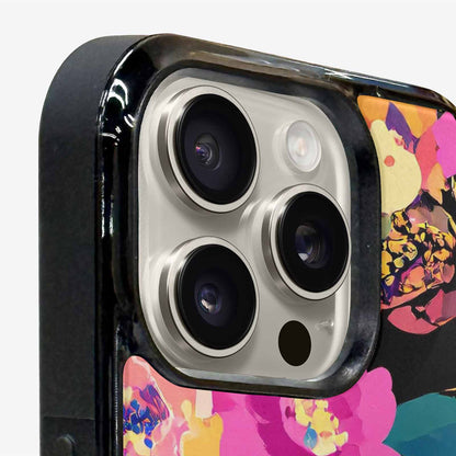 iPhone 16 Pro Max Case — Floral Snake Print, Custom Art Phone Cover