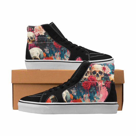 MEN'S Skulls High Top Canvas Made To Order Aesthetic Handmade Custom Shoes