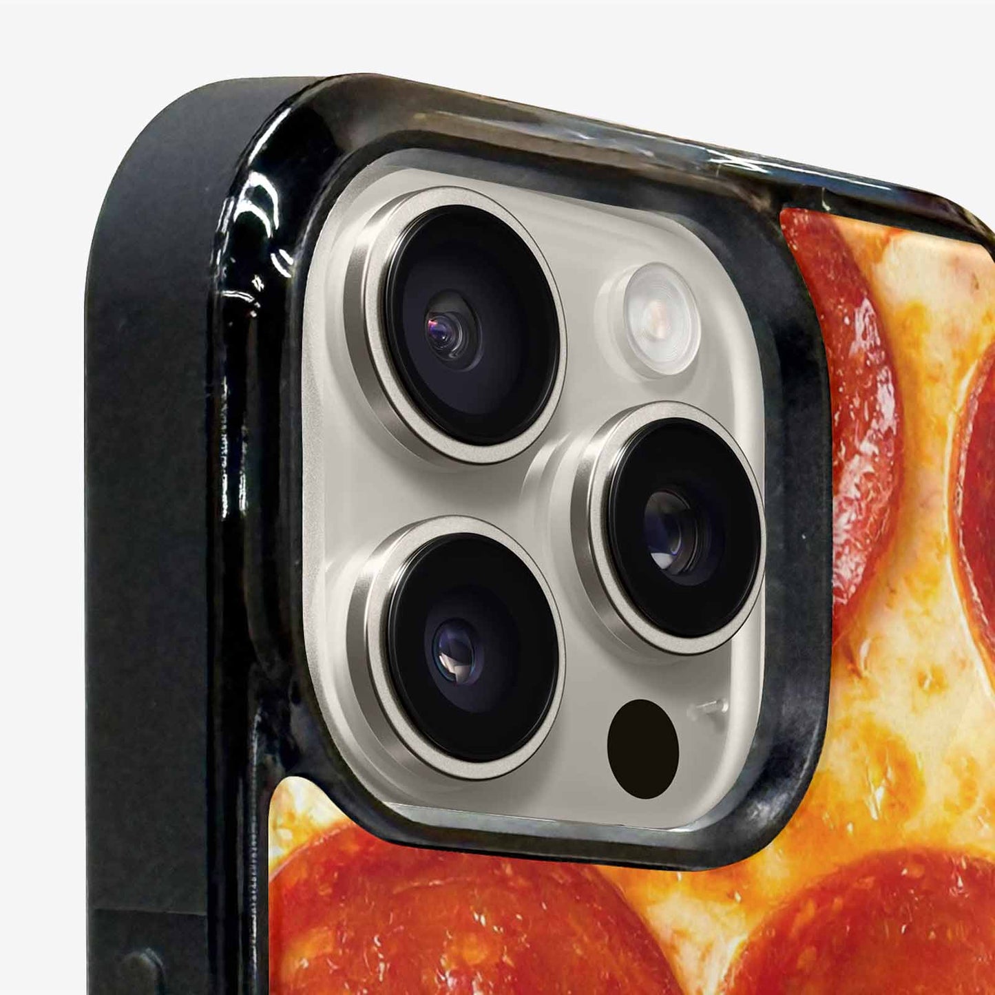 iPhone 16 Pro Case — Pepperoni Pizza Print Custom, Unique Phone Case Design