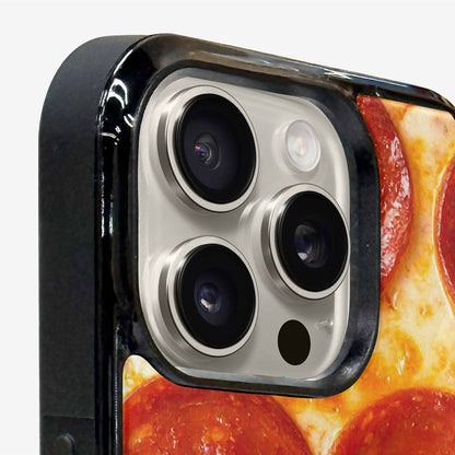 iPhone 16 Pro Case — Pepperoni Pizza Print Custom, Unique Phone Case Design