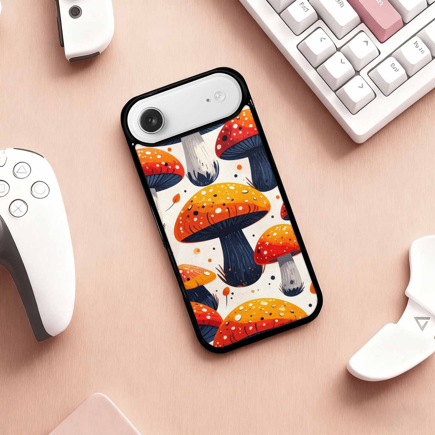 iPhone 17 Air Case — Vivid Winter Mushroom Seamless Cartoon Cute, Custom Printed Phone Case
