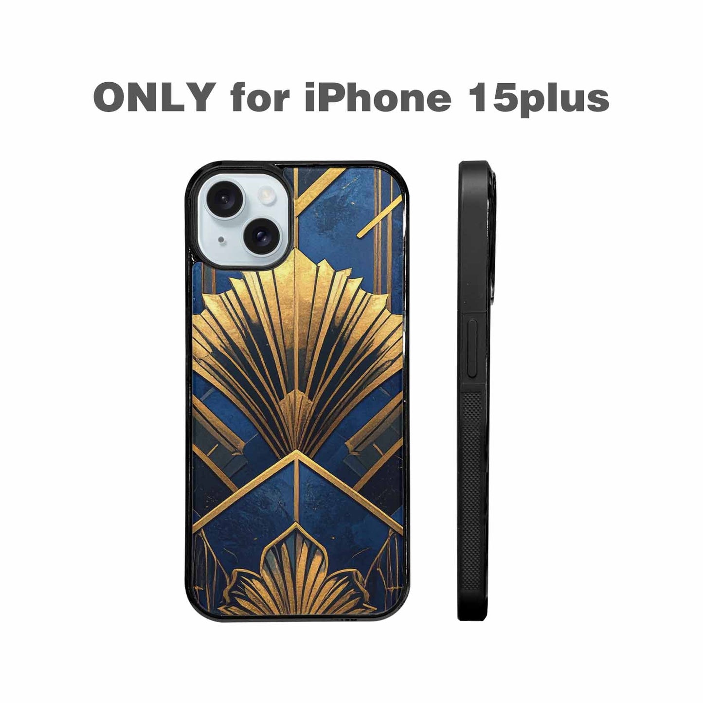 iPhone 15 Plus Case — Art Deco Illustration Pattern, Custom Art Phone Cover