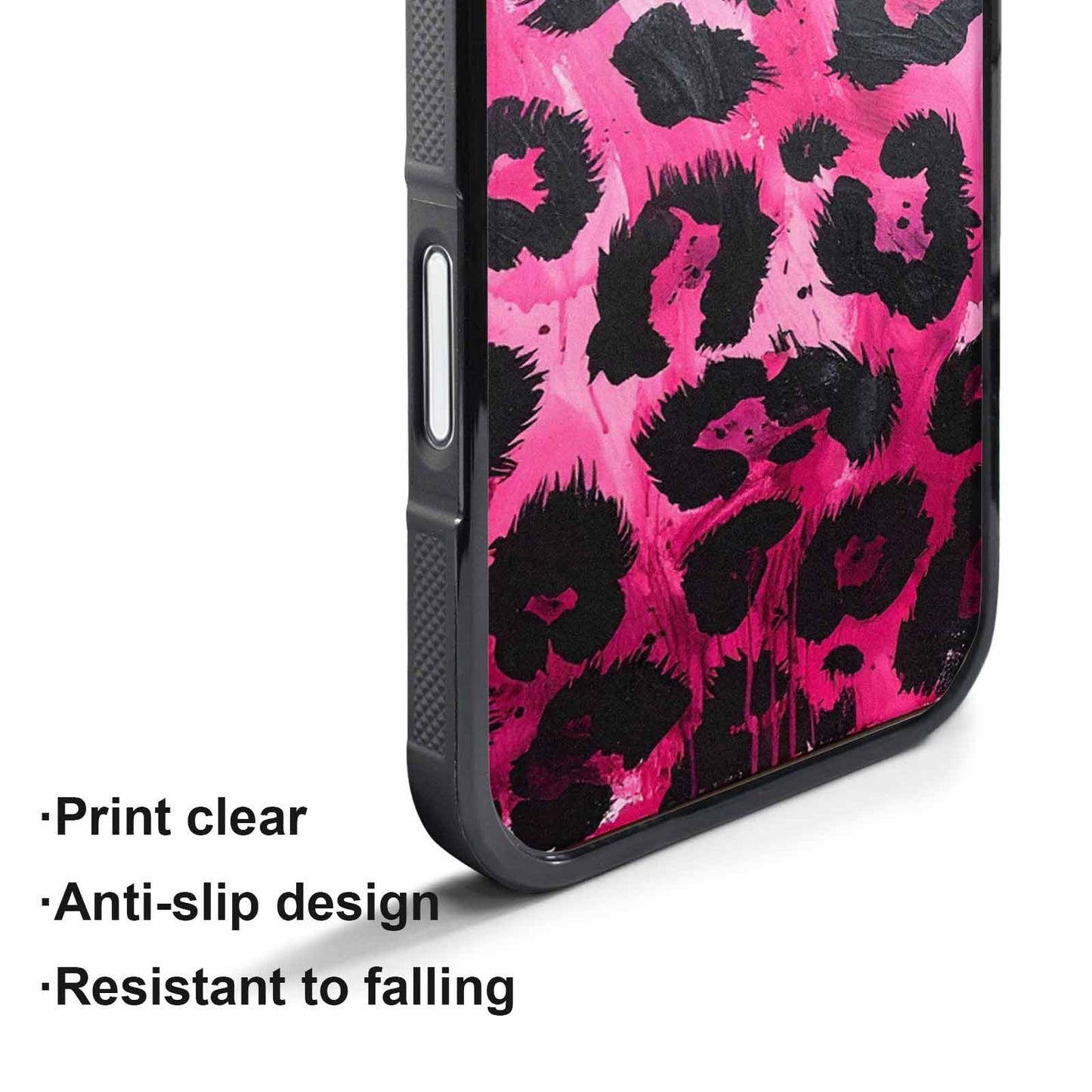 iPhone 17 Air Case — Black Pink Ink Animal Print Animal, Custom Printed Phone Case
