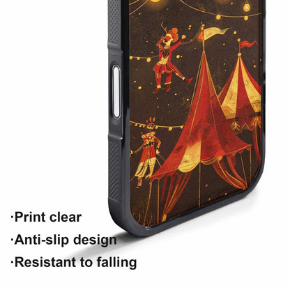 iPhone 17 Pro Max Case — Vintage Circus Art Pattern Retro Vintage, Custom Made Phone Cover