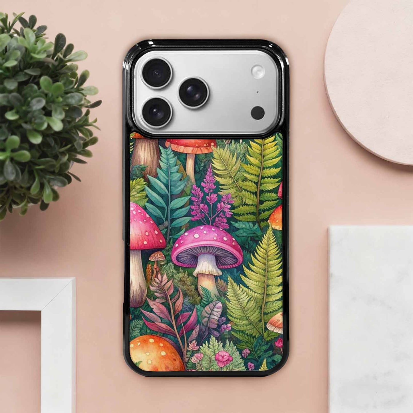 iPhone 17 Pro Max Case — Mushrooms Botanicalmushrooms P Vyk Floral, Custom Designed Case Cover